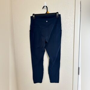 Lululemon Align HR Pant 25" with Pockets Size 10 True Navy TRNV 25157